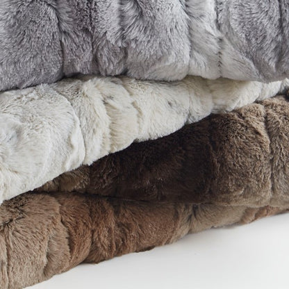 Beautyrest Zuri Faux Fur Heated Wrap with Built-in Controller SpadezStore