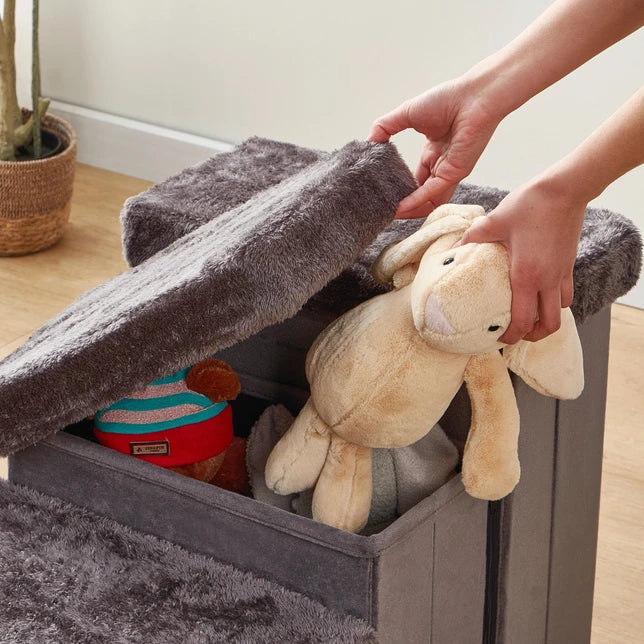 PetPals Charcoal 4-Level Pet Stairs SpadezStore