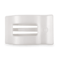 TELETIES Coconut White Large Flat Rectangle Hair Clip