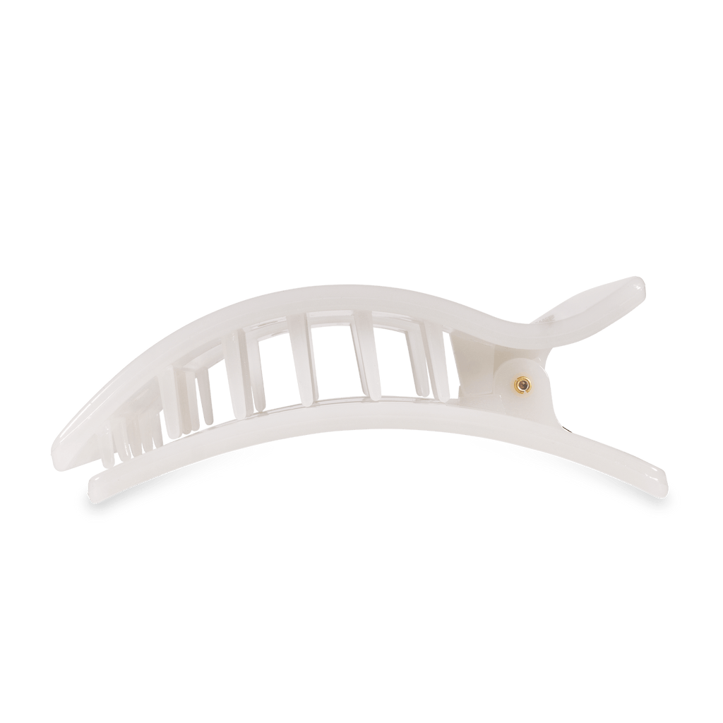 TELETIES Coconut White Large Flat Rectangle Hair Clip