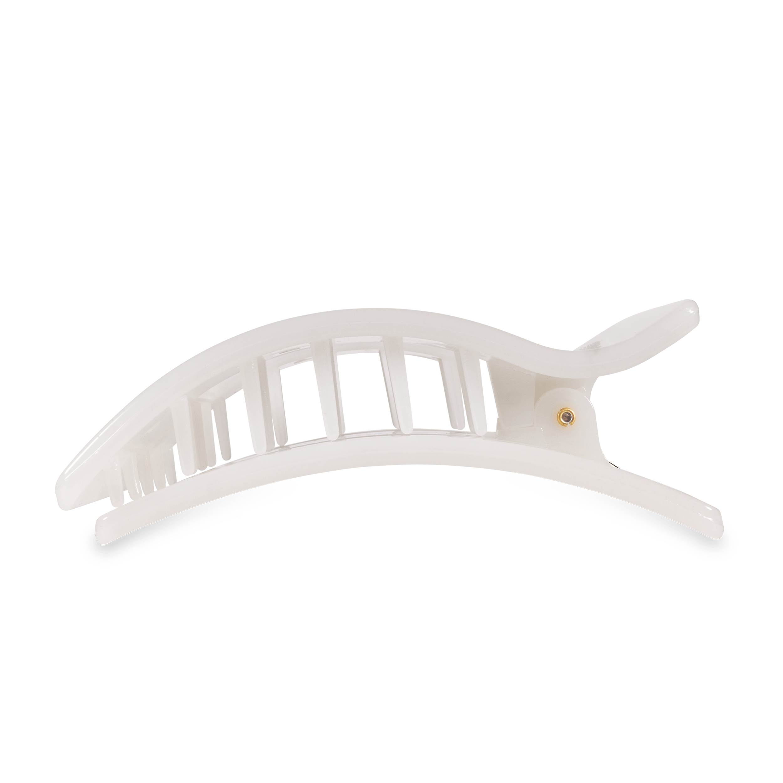 TELETIES Coconut White Large Flat Rectangle Hair Clip