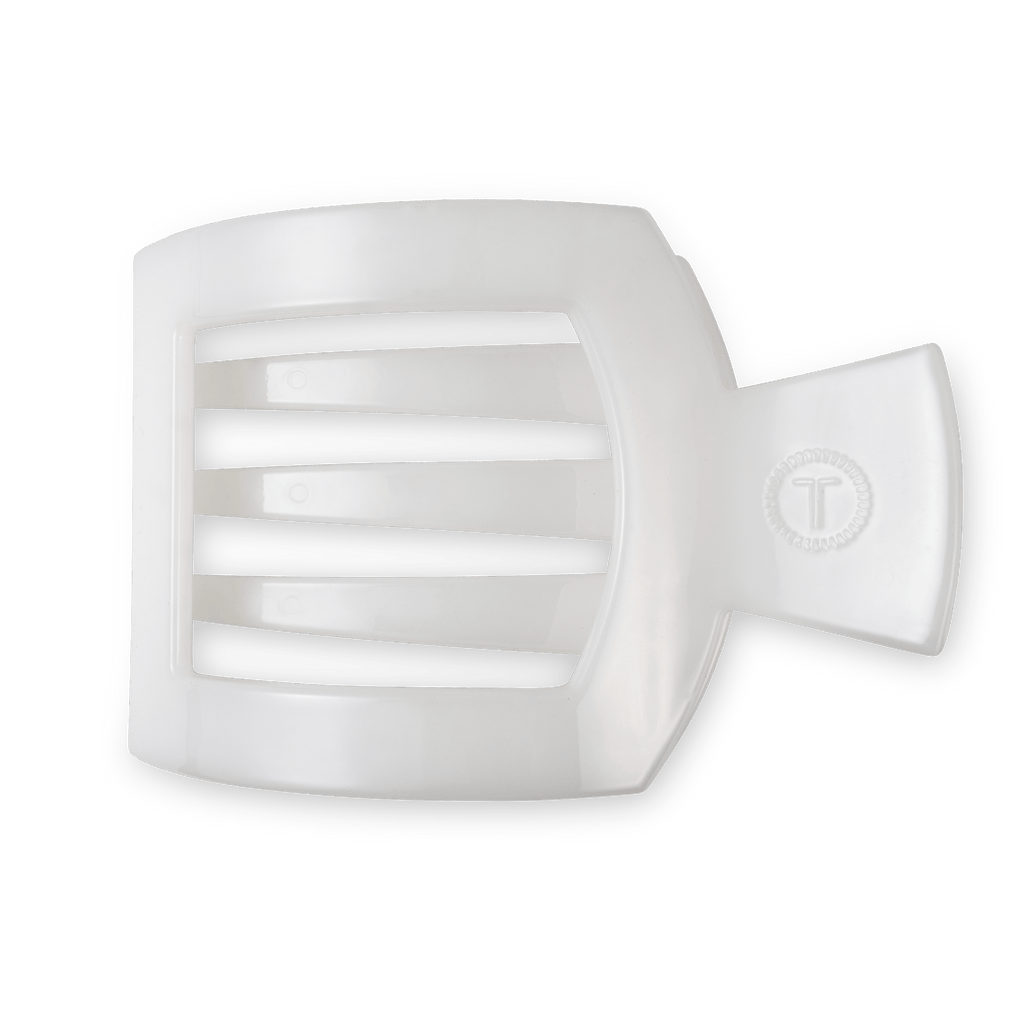 Coconut White Large Flat Square Hair Clip SpadezStore