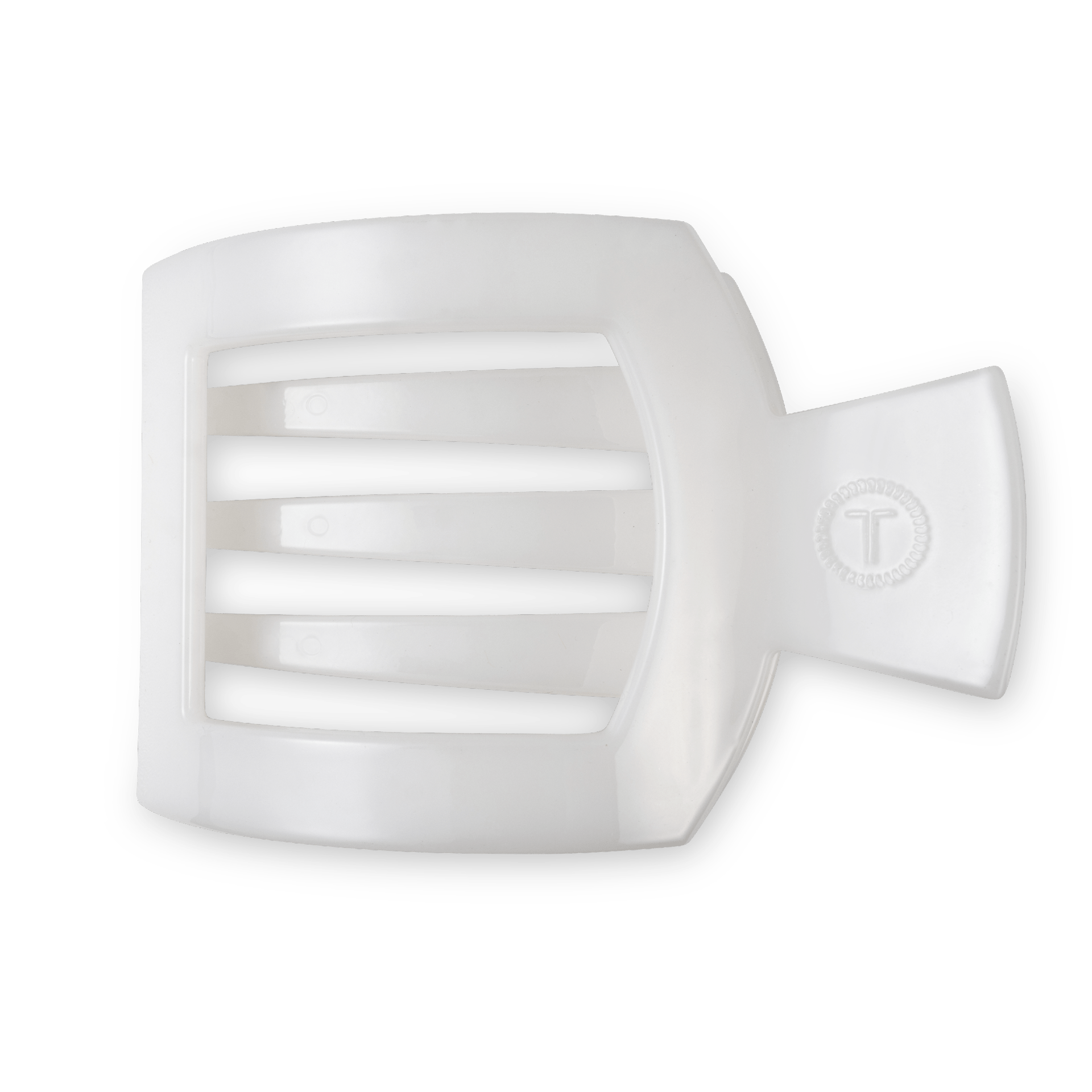 Coconut White Large Flat Square Hair Clip SpadezStore