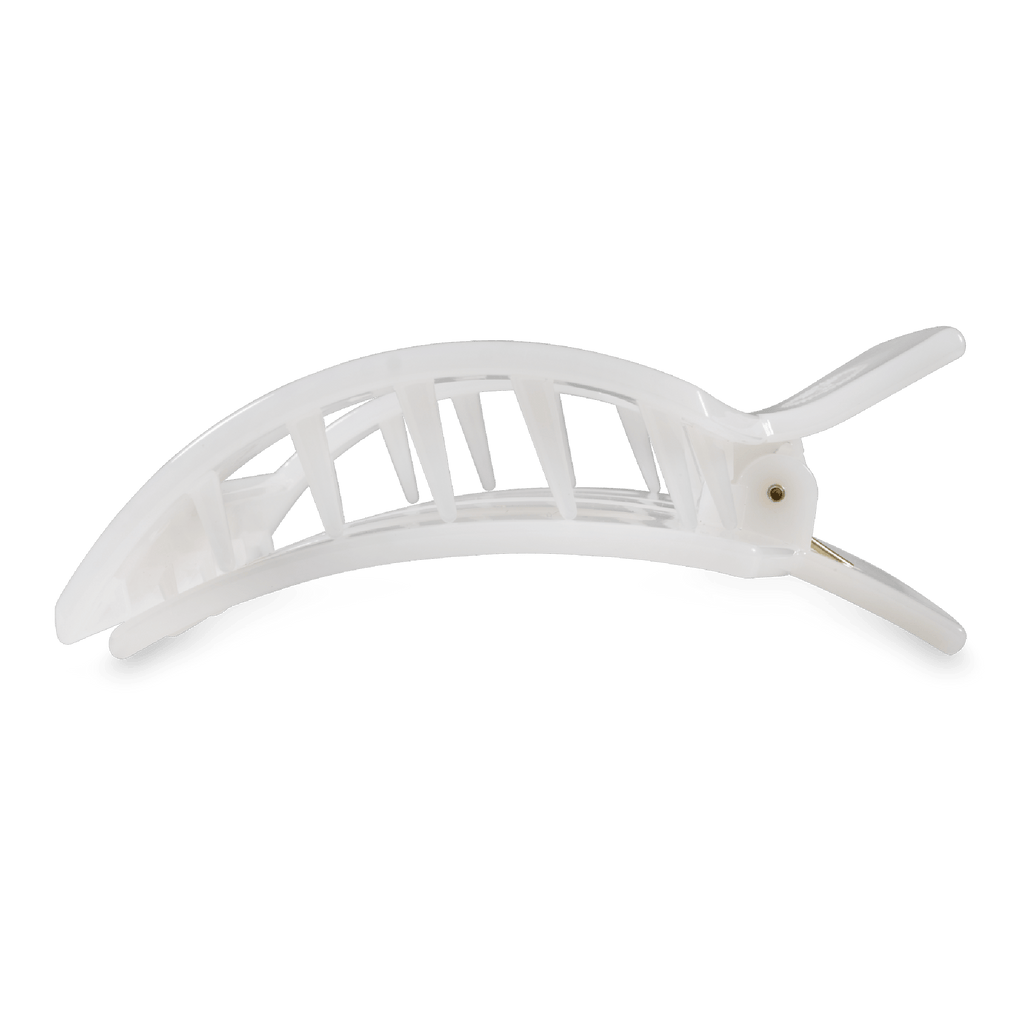 Coconut White Large Flat Square Hair Clip SpadezStore