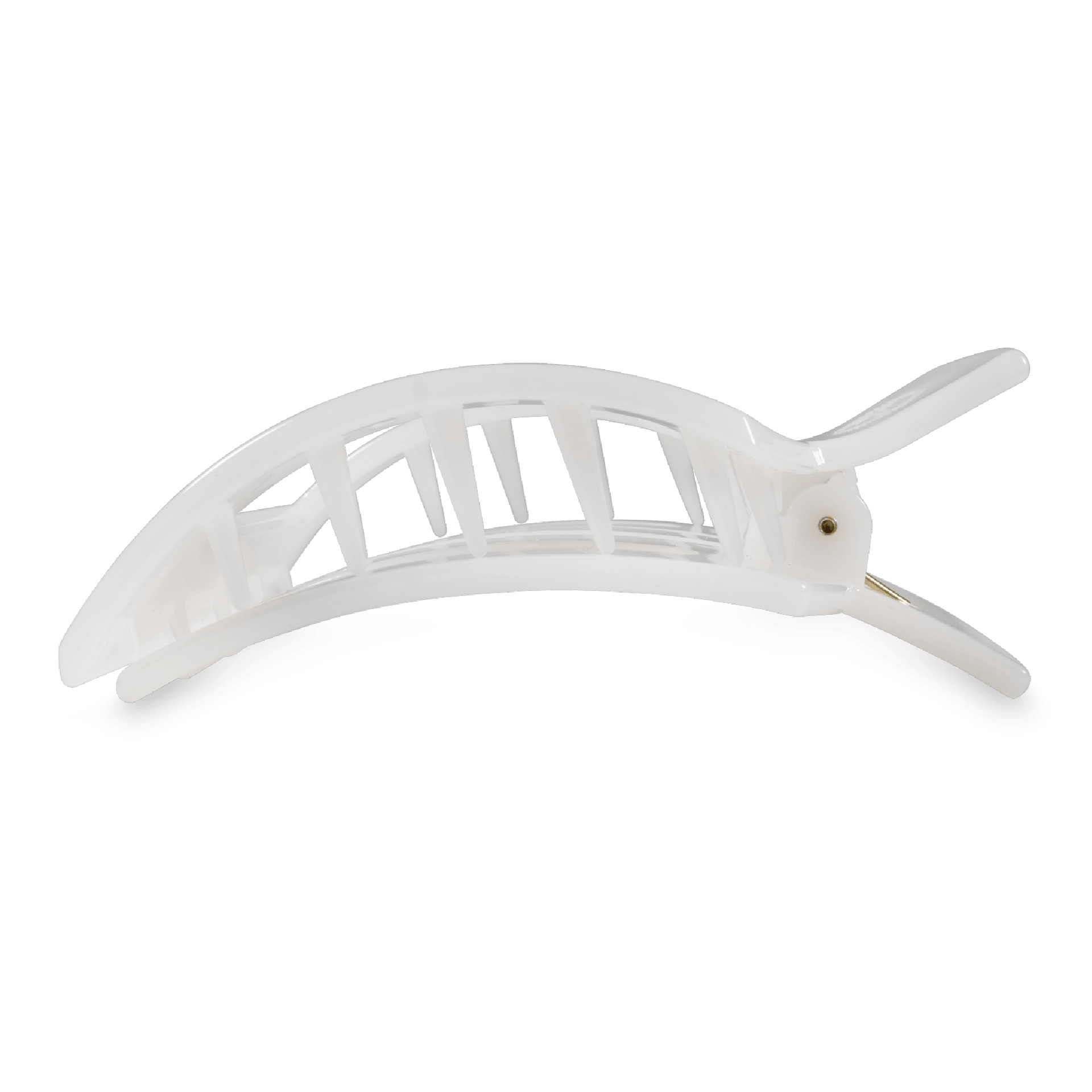 Coconut White Large Flat Square Hair Clip SpadezStore