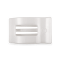 Coconut White Medium Flat Rectangle Hair Clip SpadezStore