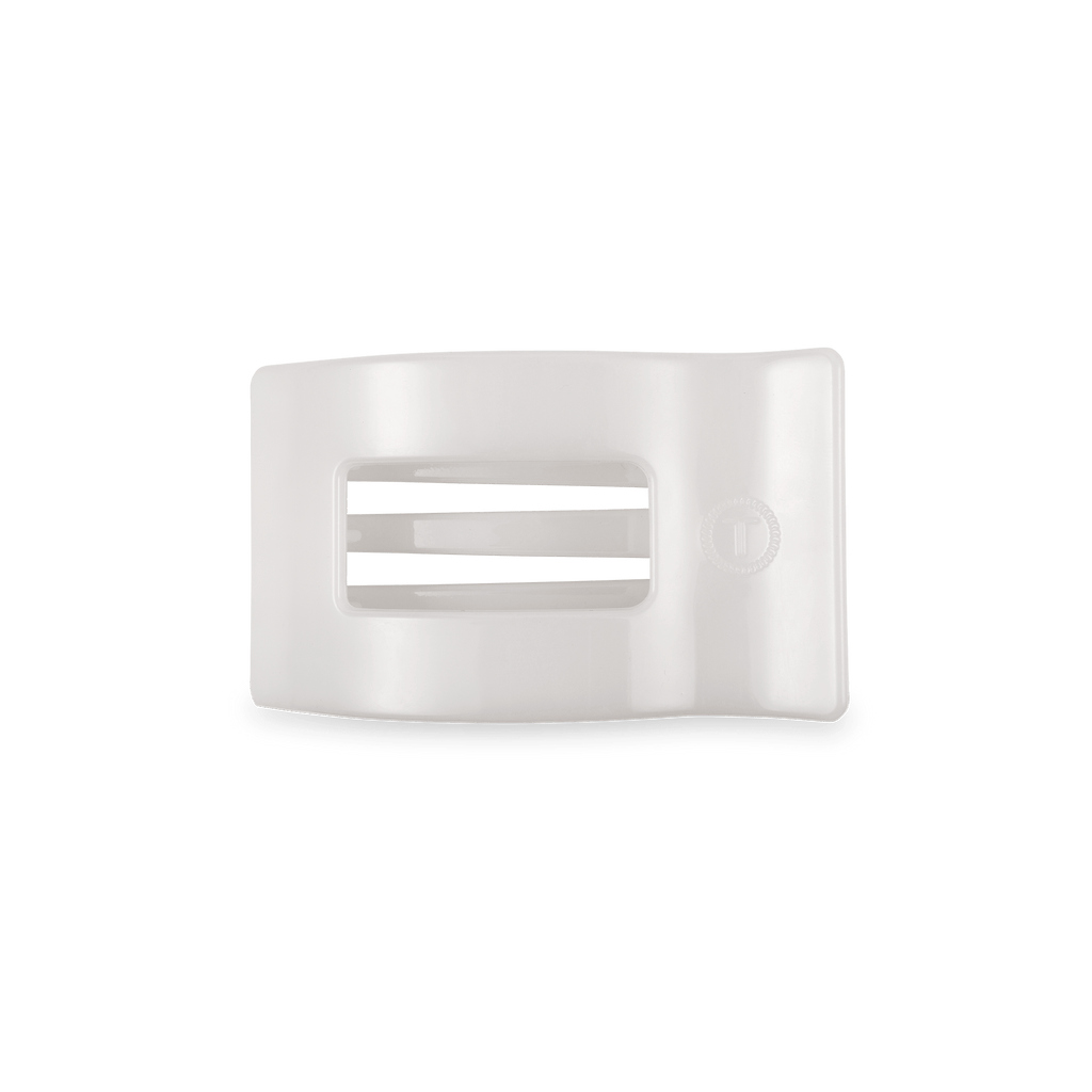 Coconut White Small Flat Rectangle Hair Clip SpadezStore
