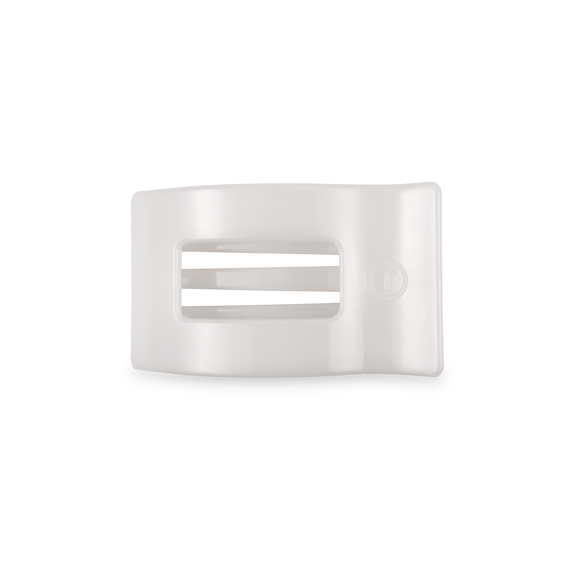 Coconut White Small Flat Rectangle Hair Clip SpadezStore