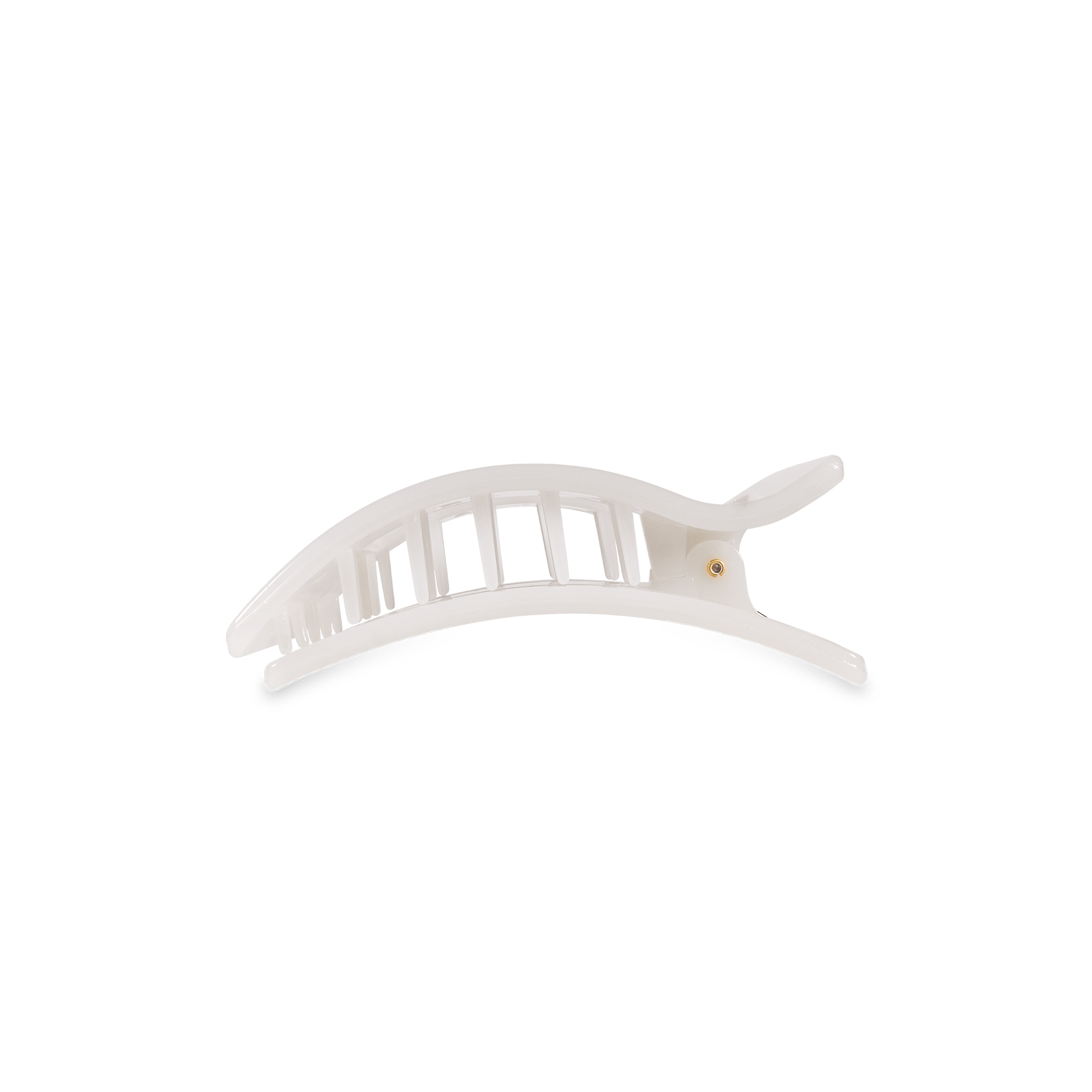 Coconut White Small Flat Rectangle Hair Clip SpadezStore