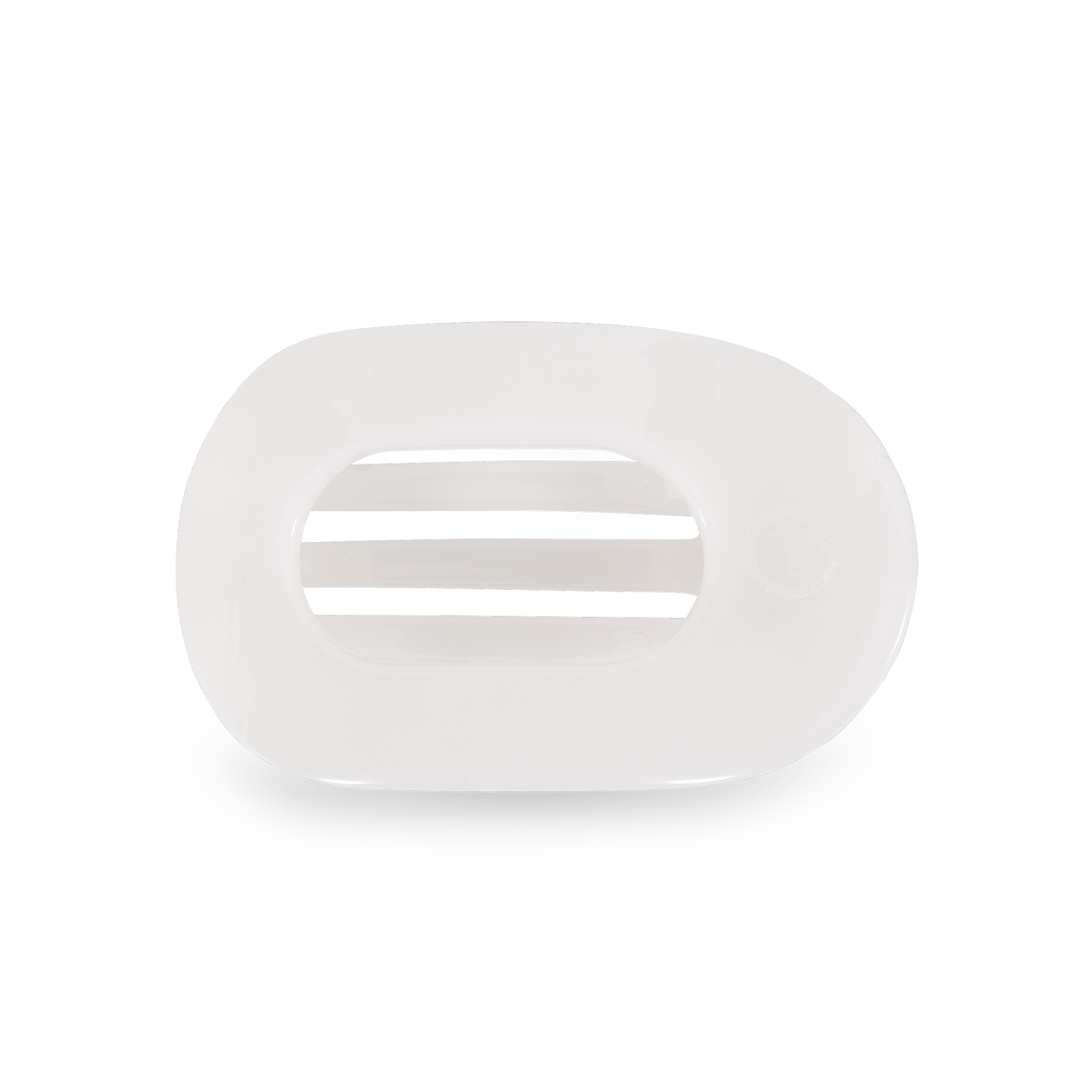 TELETIES Coconut White Small Flat Round Hair Clip