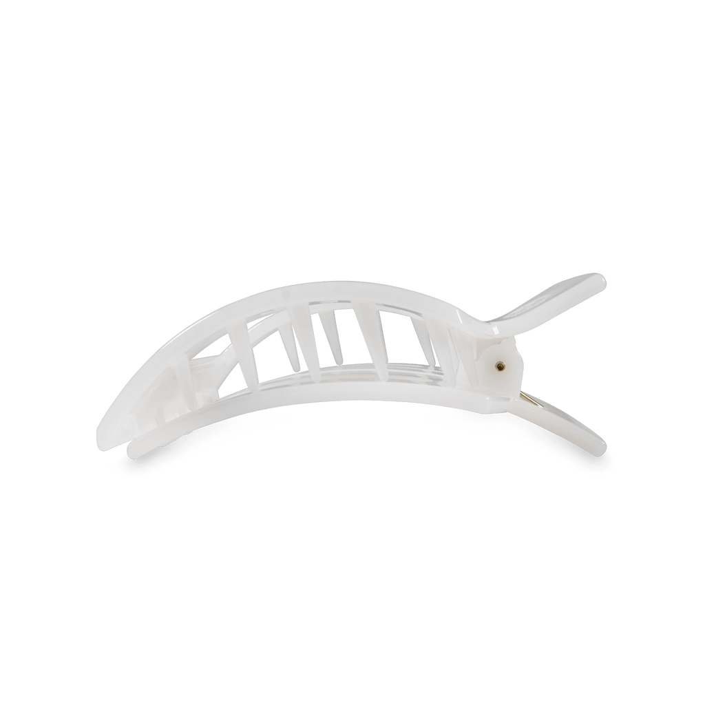 TELETIES Coconut White Small Flat Square Hair Clip