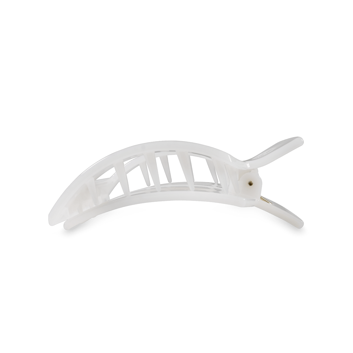 TELETIES Coconut White Small Flat Square Hair Clip