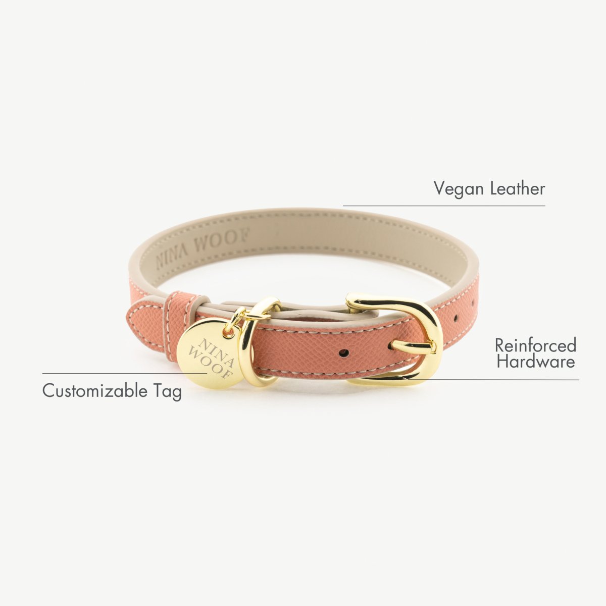 Nina Woof Collar - Vegan Leather - Rio SpadezStore
