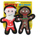 Tuffy Dog Toys Jr Gingerbread Man & Santa 2 Pack SpadezStore