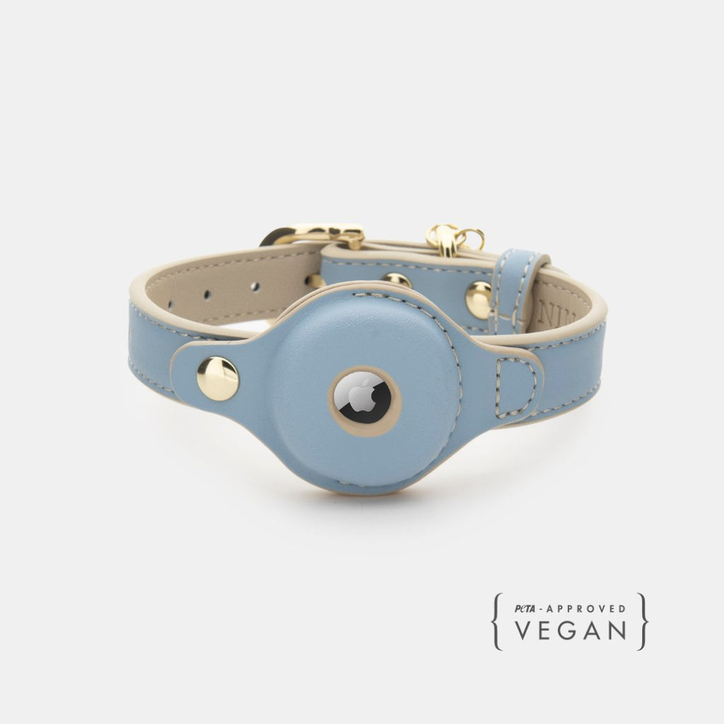 Nina Woof Collar - Air Tag Enabled - Vegan Leather - Cupertino SpadezStore