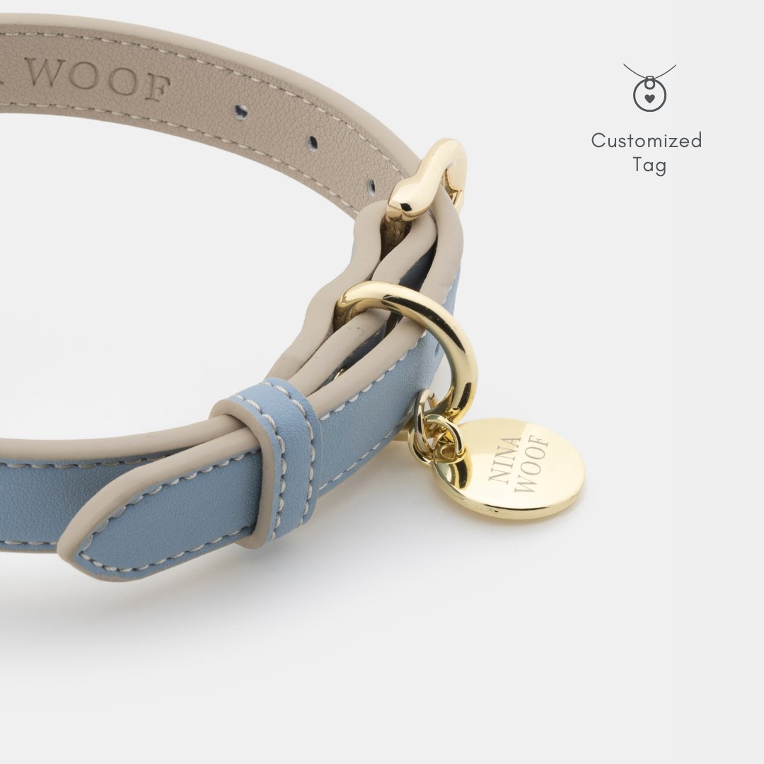 Nina Woof Collar - Air Tag Enabled - Vegan Leather - Cupertino SpadezStore