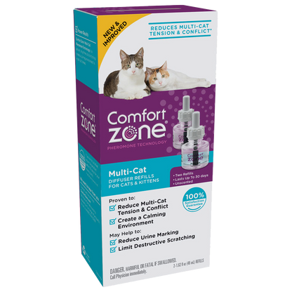 Comfort Zone Multi-Cat Diffuser Refills For Cats and Kittens SpadezStore