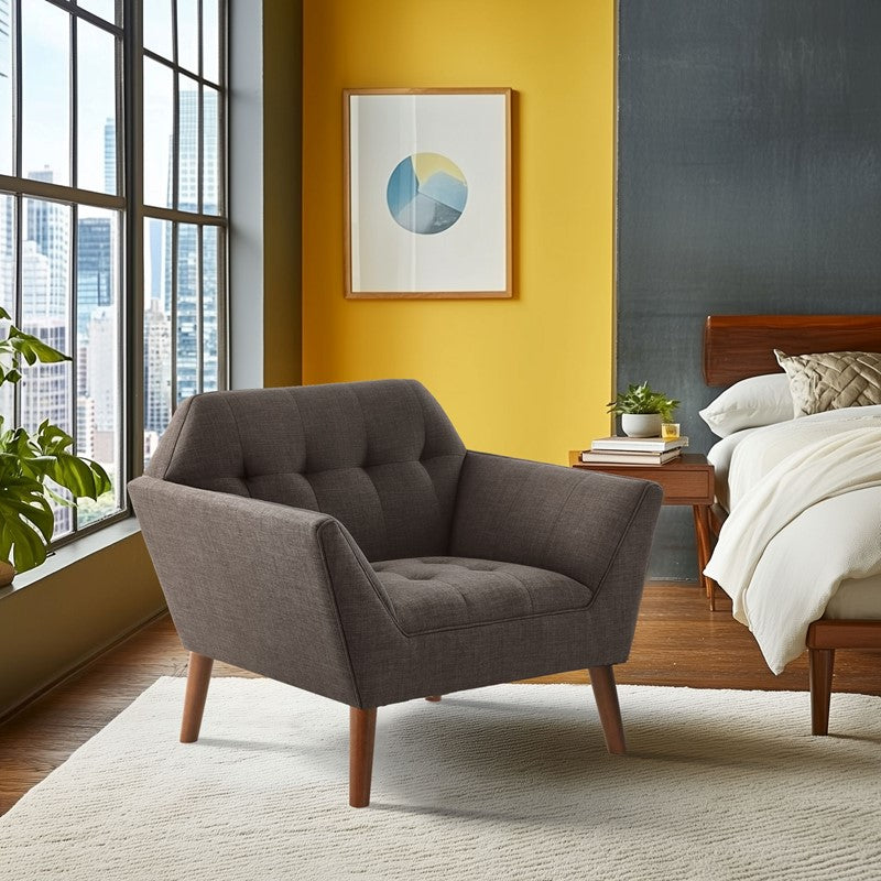 Ink+Ivy Newport Wide Mid-Century Modern Lounge Chair SpadezStore