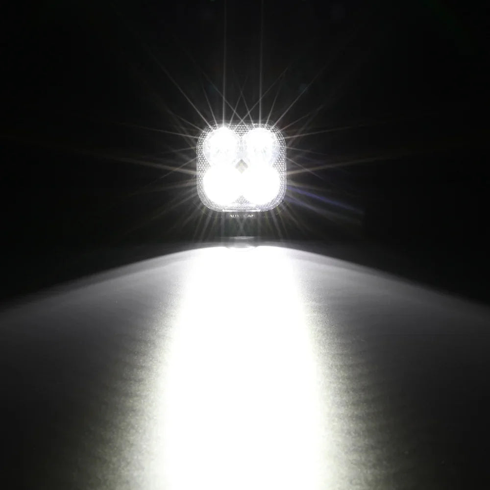 Auxbeam Color Play Series 3 Inch 116W RGB LED Pod Lights Combo Off Road Lights With 8 Backlight Options