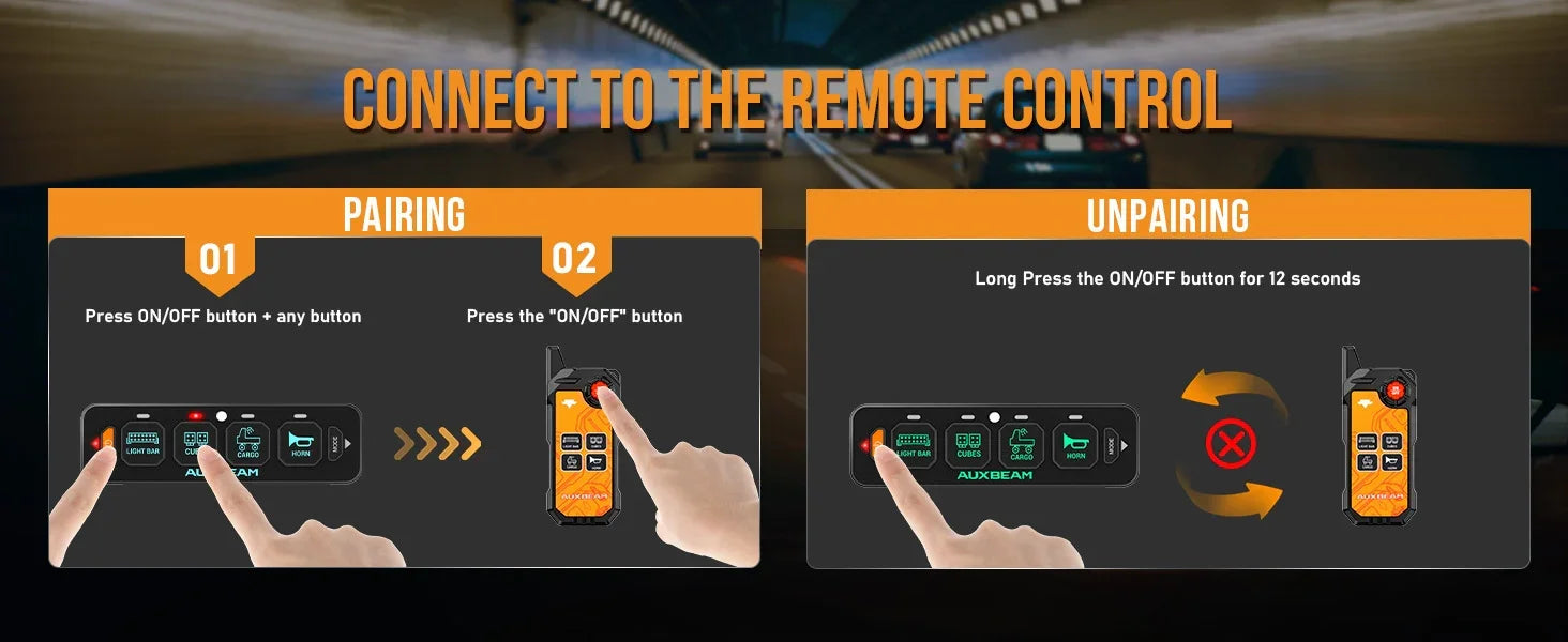 Auxbeam 4 Gang Wireless Remote Control Only for AS-400 Switch Panel