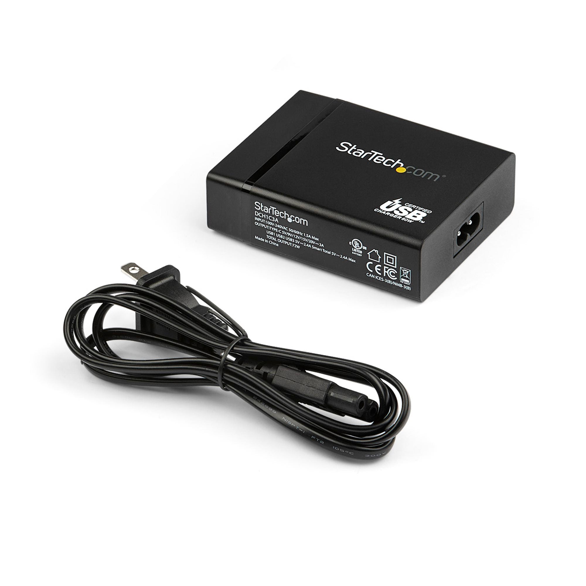 StarTech USB-C Charging Station - 72W Desktop Charger - 1x USB-C + 3x USB-A 60W Power Delivery + 12W - Portable USB Type-C Charger SpadezStore