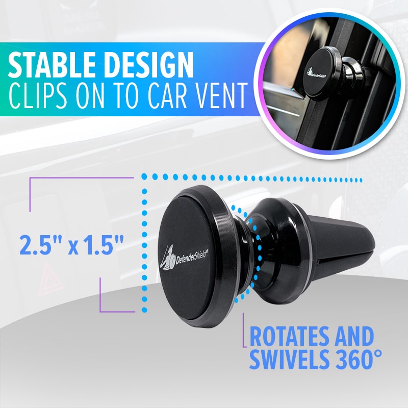Magnetic Car Phone Holder – Air Vent Mount w/ 360° Rotation SpadezStore