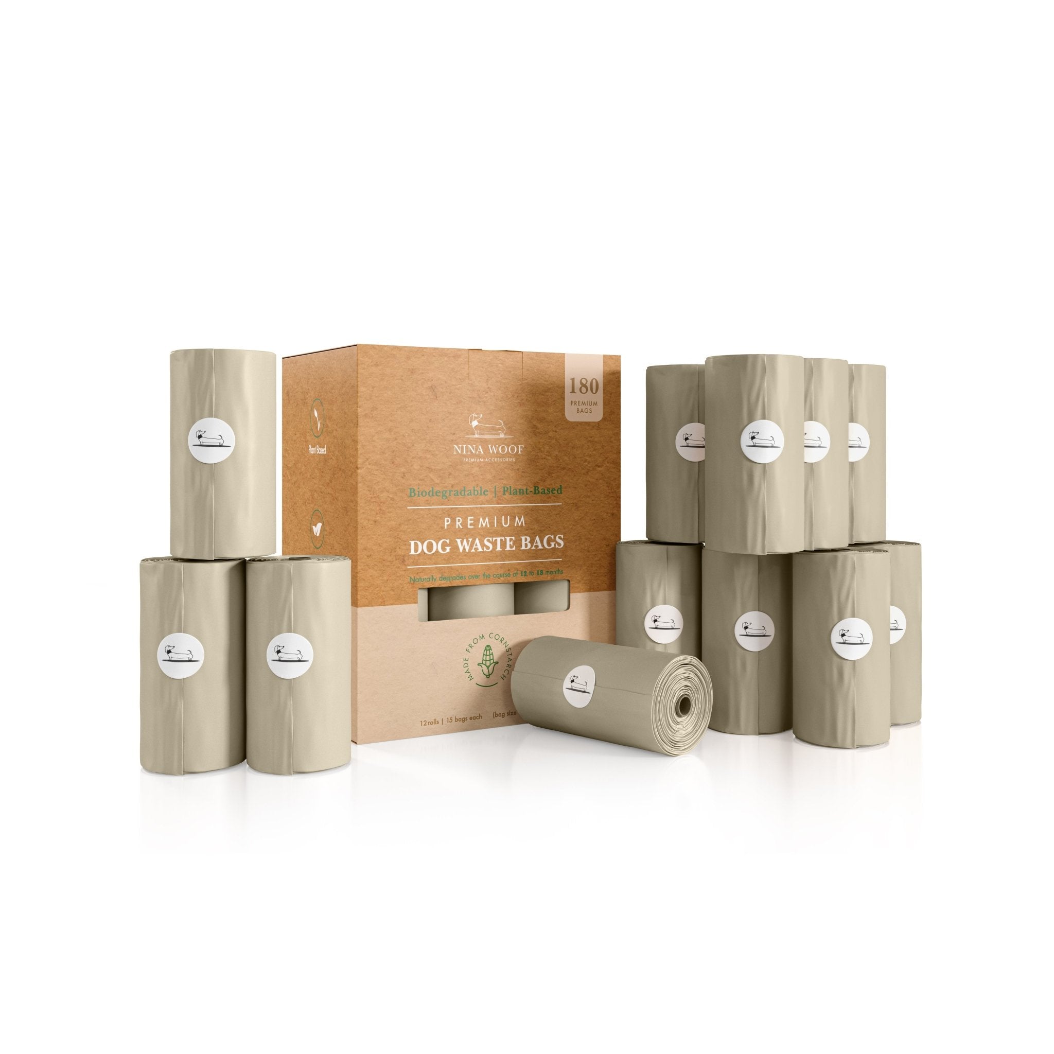 Nina Woof Waste Bags - Biodegradable and Compostable SpadezStore