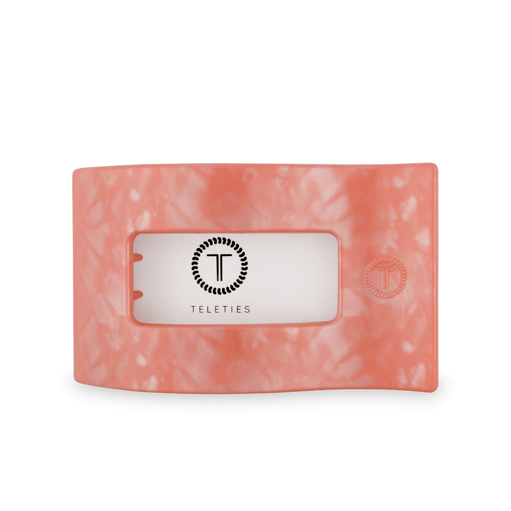 TELETIES Dreamsicle Large Flat Rectangle Hair Clip