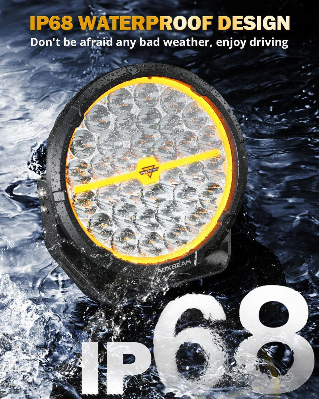 Auxbeam RAY-L Series | 9 Inch 318W 34180LM Dual DRL Offroad LED Driving Lights SpadezStore