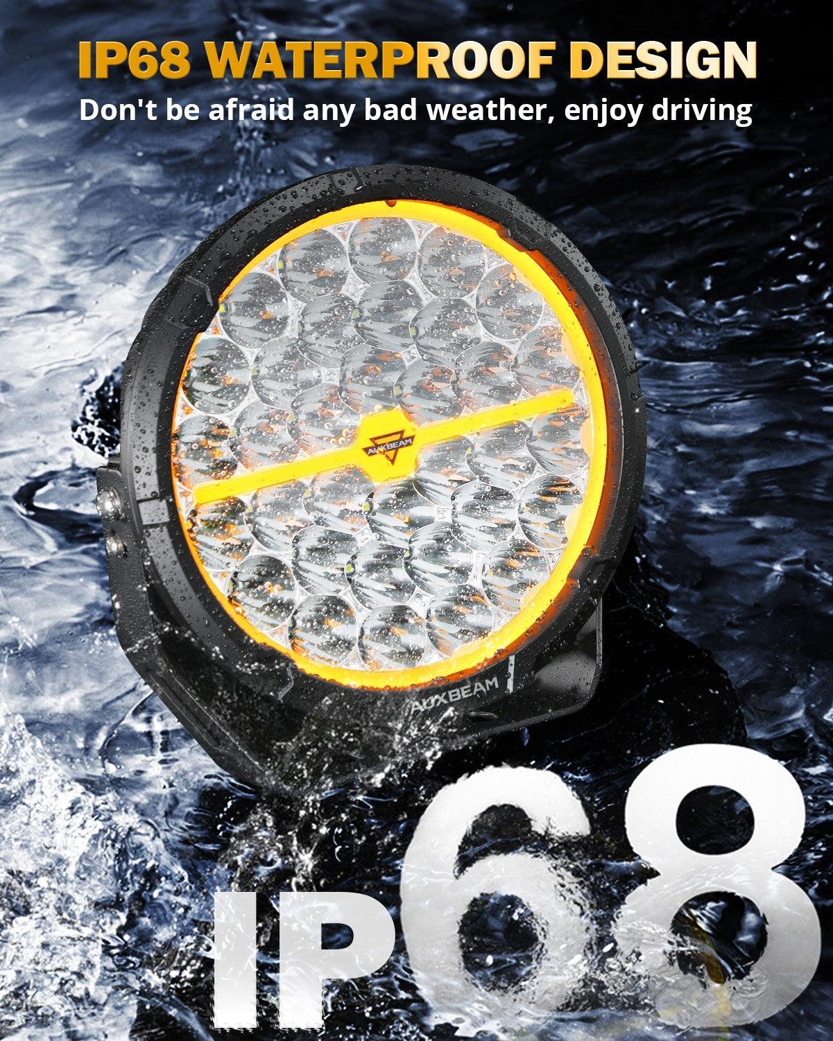 Auxbeam RAY-L Series | 9 Inch 318W 34180LM Dual DRL Offroad LED Driving Lights SpadezStore
