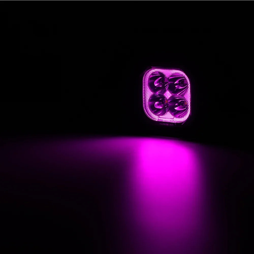 Auxbeam Color Play Series 3 Inch 116W RGB LED Pod Lights Combo Off Road Lights With 8 Backlight Options