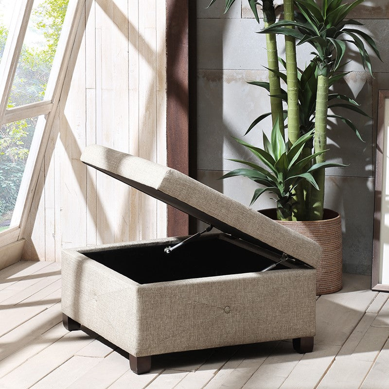 Madison Park Della Soft Close Storage Ottoman SpadezStore
