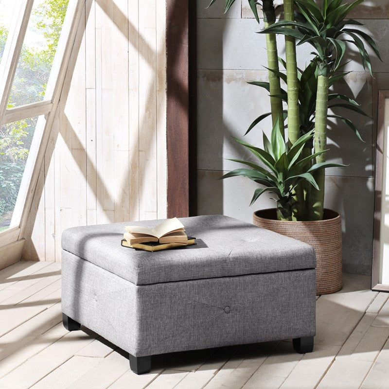 Madison Park Della Soft Close Storage Ottoman SpadezStore