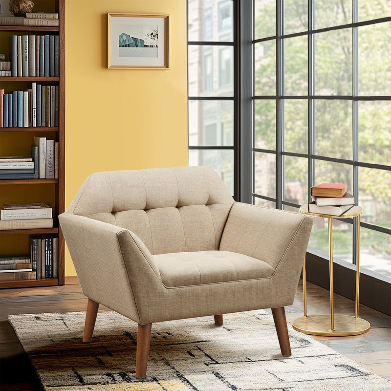 Ink+Ivy Newport Wide Mid-Century Modern Lounge Chair SpadezStore