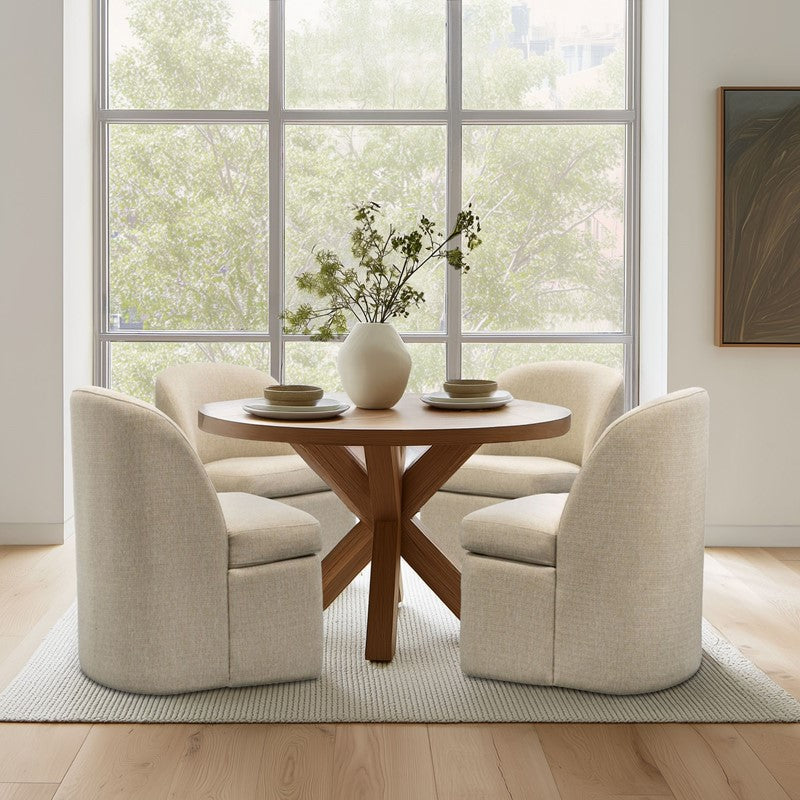 INK+IVY Lyra Dining Chair with Castors SpadezStore