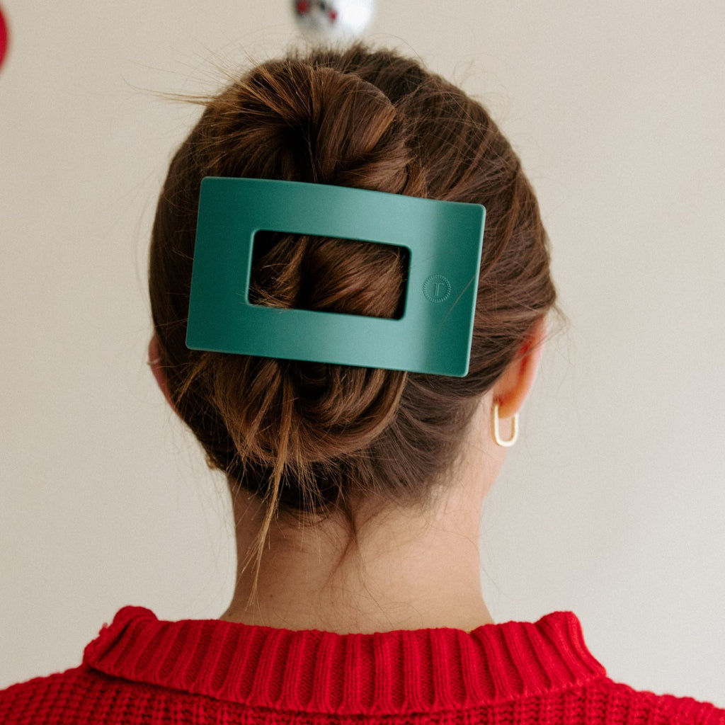 TELETIES Fir Real Large Flat Rectangle Hair Clip