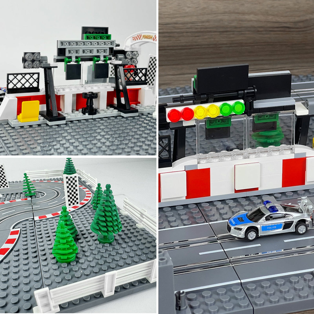 AGM MASTECH Slot Cars Race Track Sets, with 2 tracks 2 controllers 2 cars, Adjustable Speed, Block Building Slot Car Race Set, Christmas present，Toys Gifts - 04