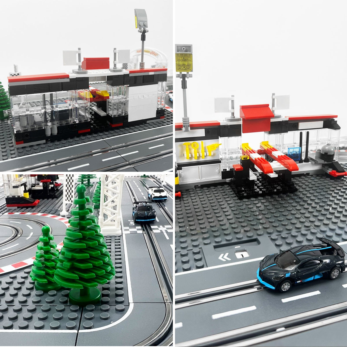 AGM MASTECH Slot Cars Racetrack Sets, with 2 tracks 2 controllers 2 cars, Adjustable Speed, Block Building Slot Car Race Set,Christmas present， Toys Gifts
