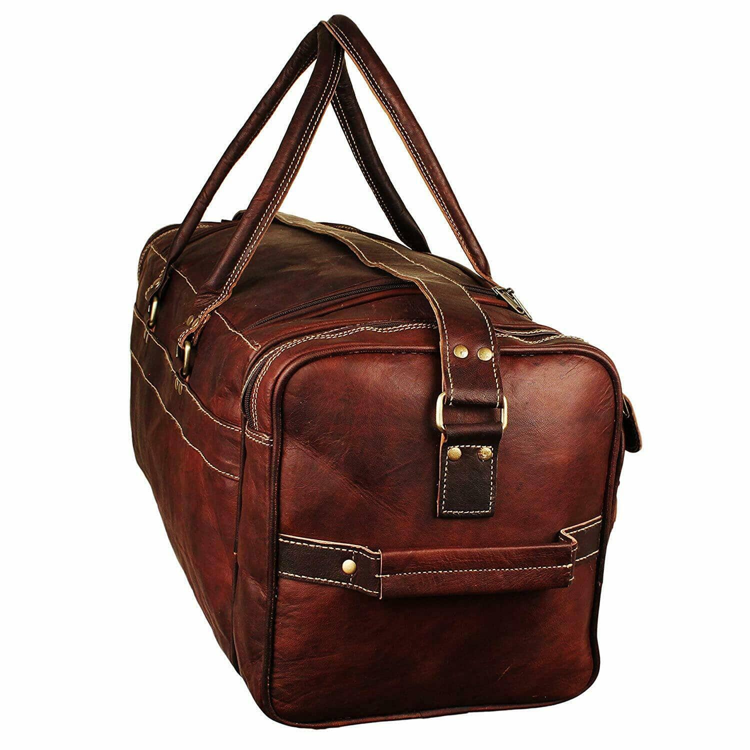 Classy Leather Bags Traveler Weekender Duffle SpadezStore