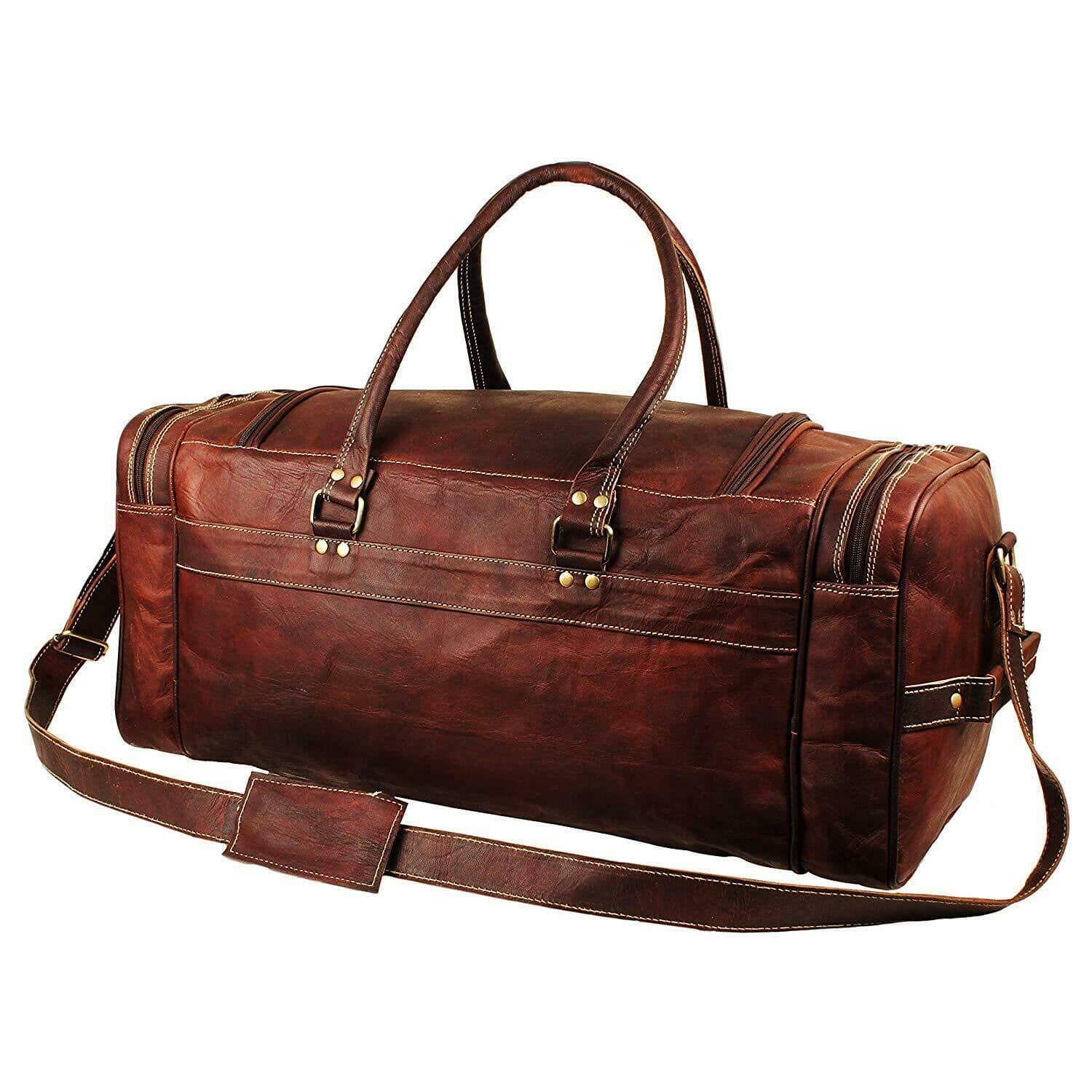 Classy Leather Bags Traveler Weekender Duffle SpadezStore