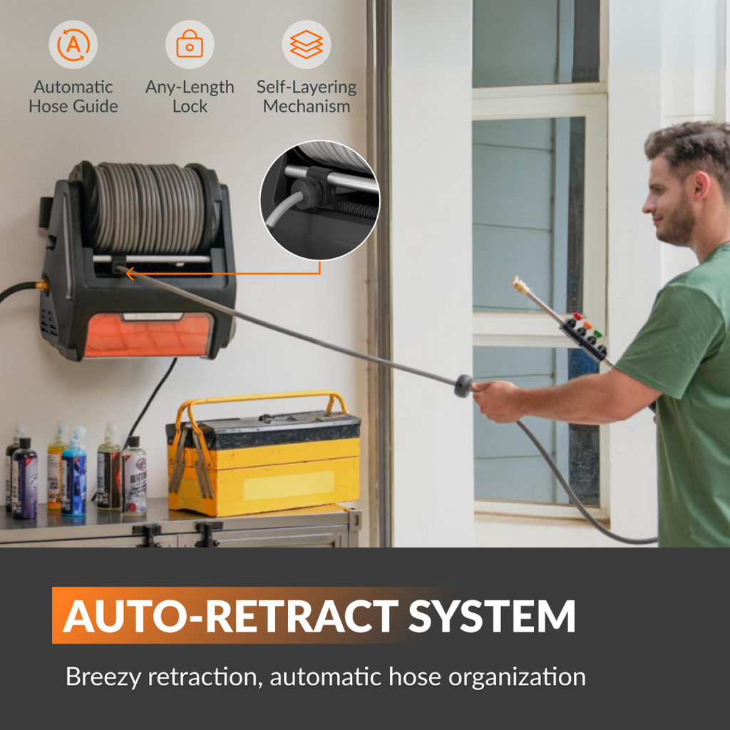 Giraffe Tools Grandfalls Retractable Pressure Washer PRO SpadezStore