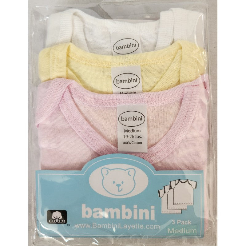 Bambini Girls Pastel Variety Short Sleeve Lap T-shirts - 3 Pack SpadezStore