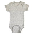 Bambini Heather Grey Interlock Short Sleeve Bodysuit Onezie SpadezStore