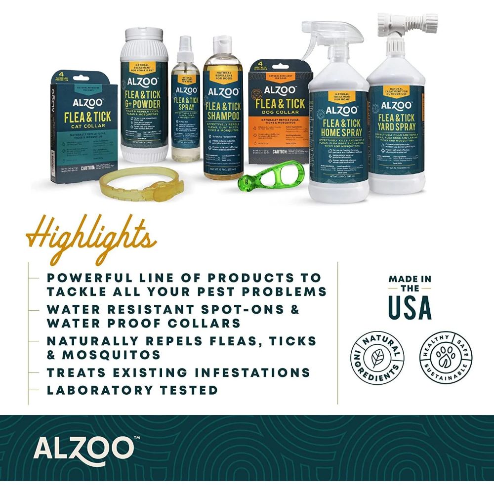 ALZOO Natural Flea & Tick Yard Spray 32oz SpadezStore