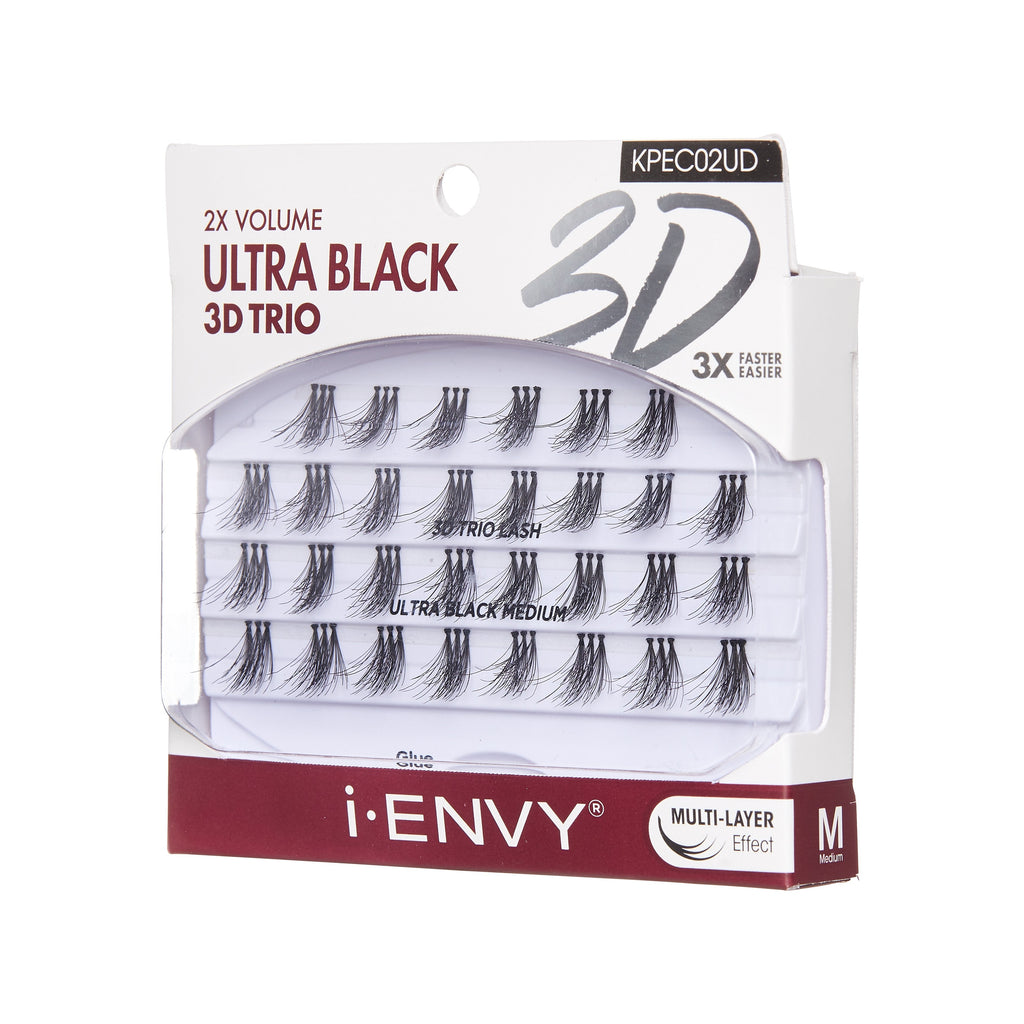 iEnvy by Kiss Ultra Black Medium 3D Trio Eyelashes SpadezStore