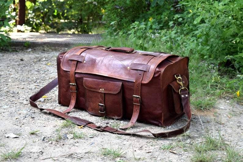 Classy Leather Bags The Peterson Leather Duffle SpadezStore