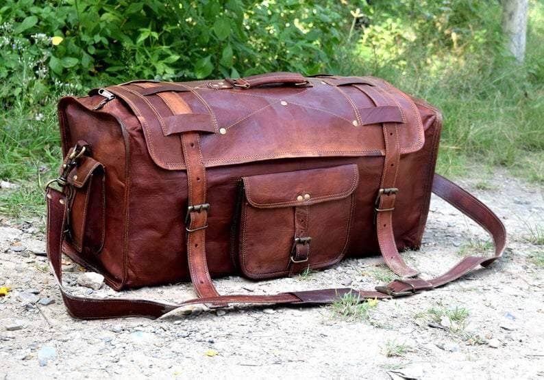 Classy Leather Bags The Peterson Leather Duffle SpadezStore
