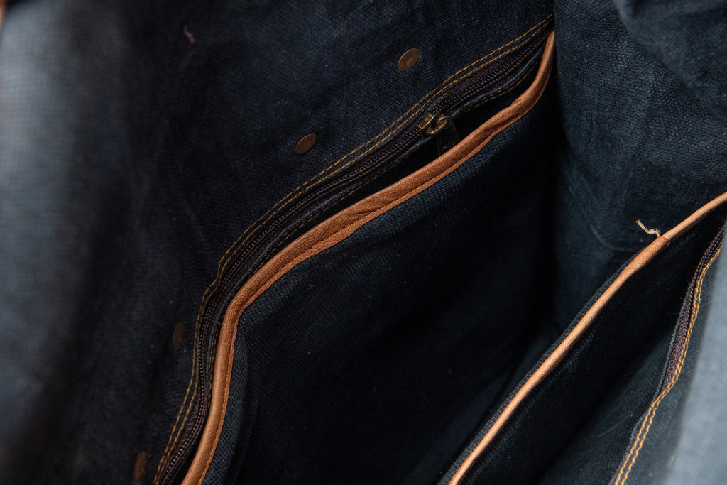 Classy Leather Bags The Hoffman Roll Top Backpack SpadezStore