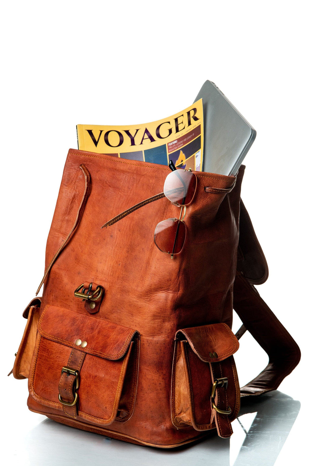 Classy Leather Bags The Alvarado Tanned Backpack SpadezStore