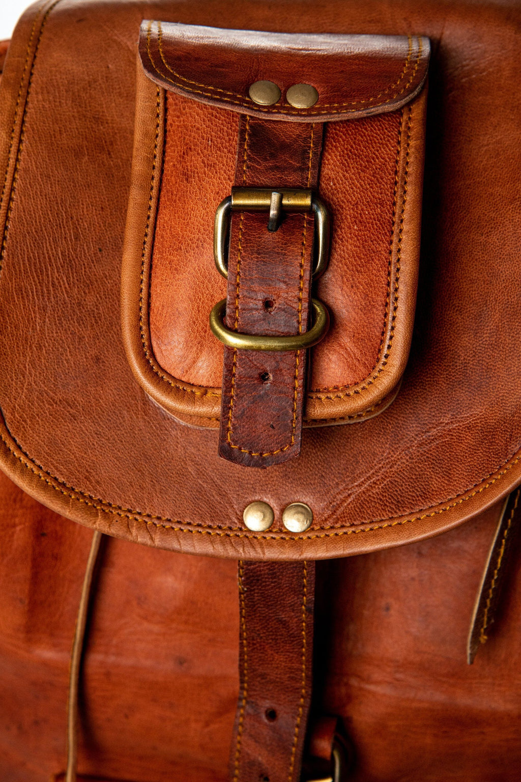 Classy Leather Bags The Alvarado Tanned Backpack SpadezStore